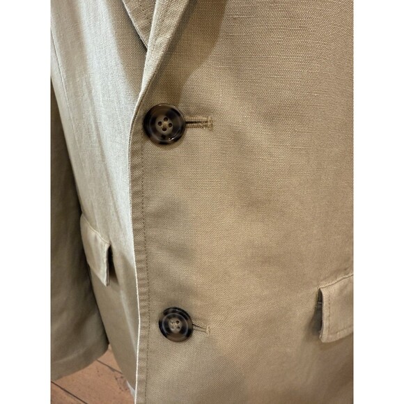 Daniel Cremieux Linen Blazer L Tan Signature Collection Unlined Casual Jacket - Picture 6 of 13